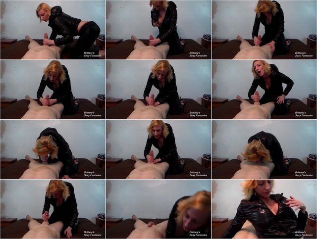 POV Handjob and Blowjob then Cum Play by Blonde in Puffy Jacket and Leather HD Preview
