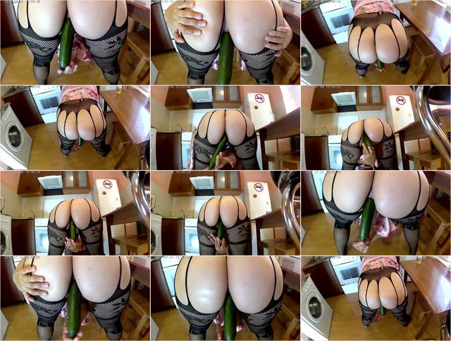 Moms Cucumber Masturbating in the Kitchen 1080p Preview