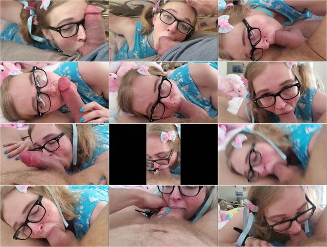 BDSM Nerdy Teen Sex Slave Sucks Fat Dick and Eats Cum 1080p Preview