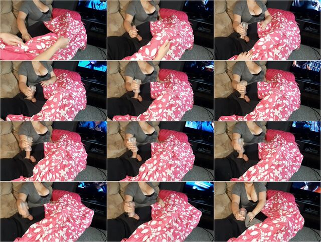 Movie Night Turned into Hand Job for Son from Bored Mom 1080p Preview