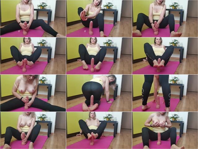 Sexy Mom makes Footjob during Fitness, JOI, Dirty Talk 1080p Preview