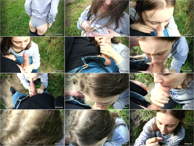 Russian Sister make Blowjob Outdoor 1080p Preview