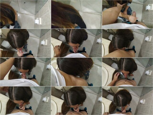 My Sisters Bitch is in the Bathroom and I tell her to Suck my Cock 1080p Preview