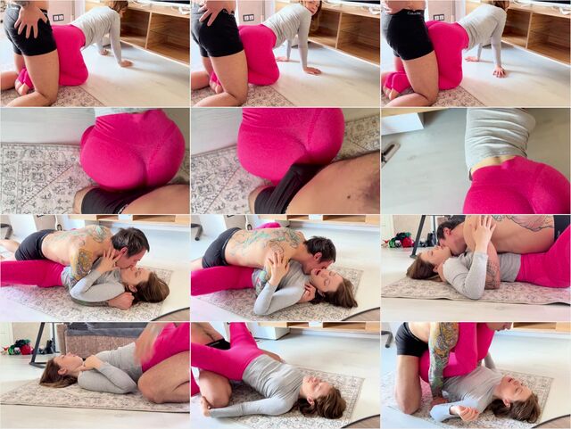 Pink Yoga Pants Stepmom Taboo Dry Humping on Knees Floor HD Preview