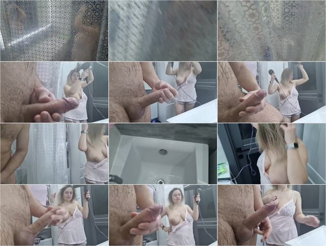 My Mom came to my Bathroom, I am Naked and Start Jerk off Cock, and she want look HD 1080p Preview