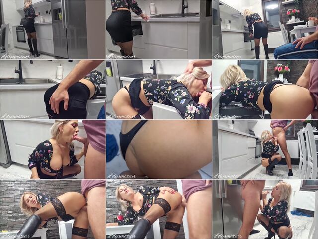 Mom is Stuck in The Kitchen and Son is There to Help Her HD 1080p Preview